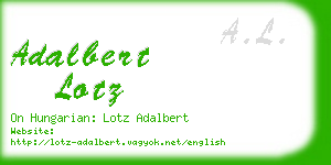 adalbert lotz business card
